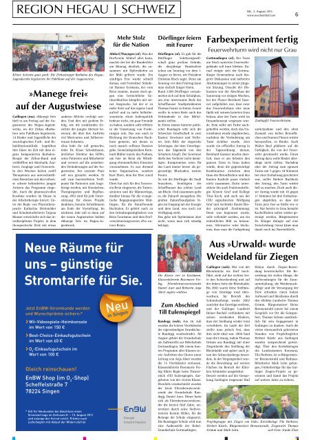 Ausgabe 31 / 2011 - Singener Wochenblatt