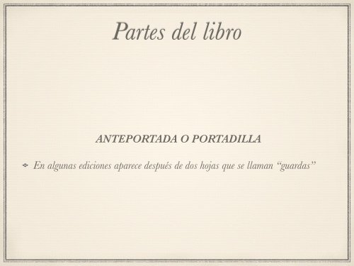 partes del libro