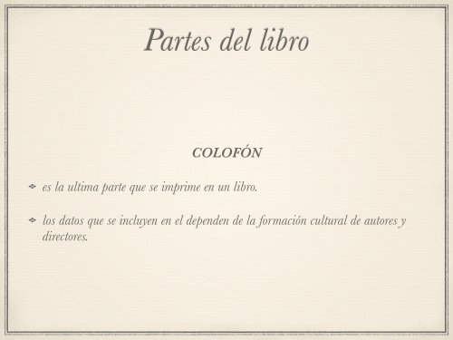 partes del libro