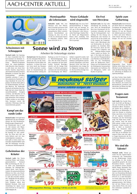 Ausgabe 25 / 2011 - Singener Wochenblatt