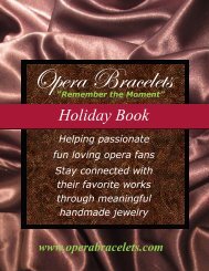Opera Bracelets Holiday Book 2015