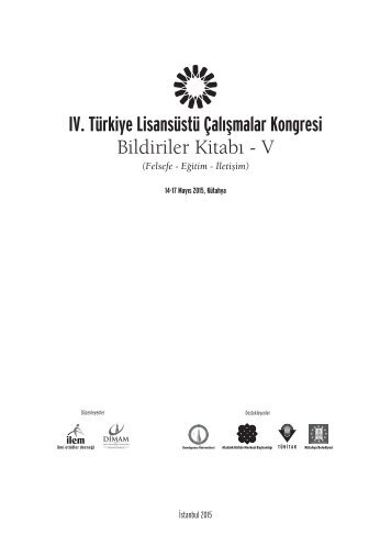 IV Türkiye Lisansüstü Çalışmalar Kongresi Bildiriler Kitabı - V