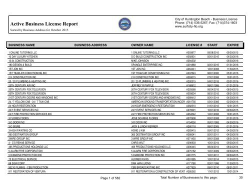 Active Business License Report - YUMPU