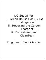 Project brief  GHG mitigation and CleanTech for KSA