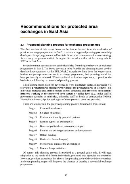 Exchange programmes - IUCN