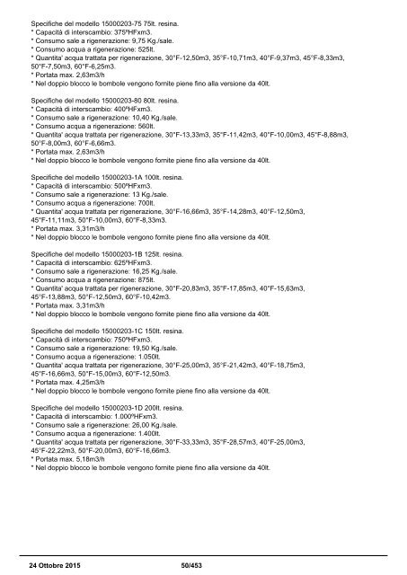 Depuratori Acqua Addolcitori Osmosi Catalogo Generale 24 Ottobre 2015