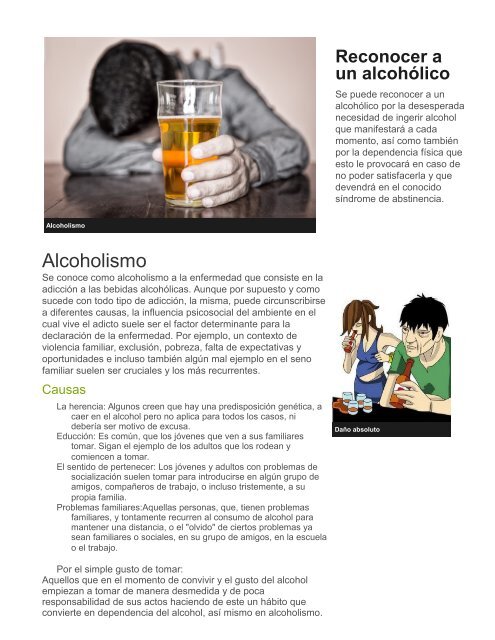 Alcoholismo y drogadicción