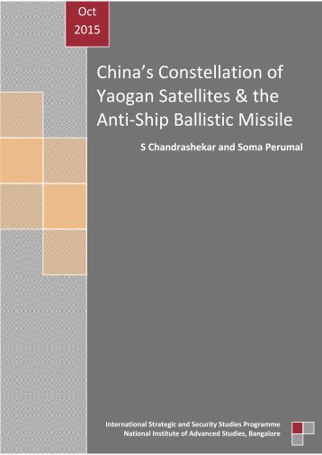 China’s Constellation of Yaogan Satellites & the Anti-Ship Ballistic Missile