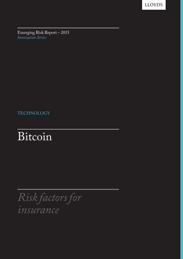 Bitcoin Risk factors for insurance