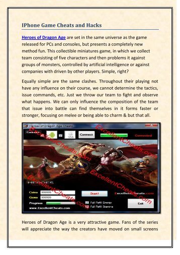 Iphone Game Cheats and Hacks