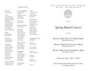 Spring Band Concert - Wooster High School Music Department - Nvi ...