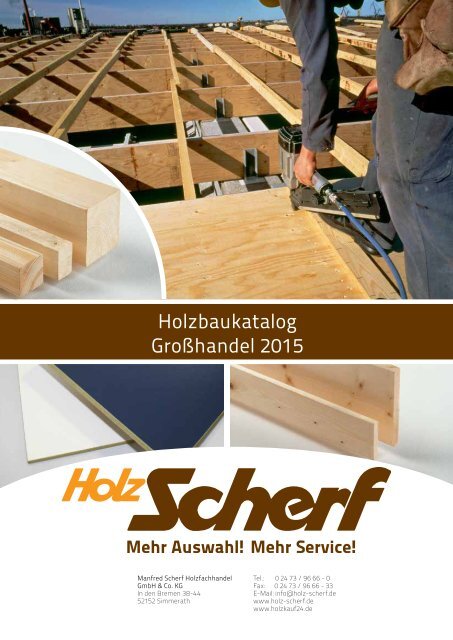 Holz Scherf Holzbaukatalog Großhandel 2015