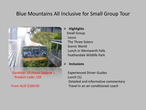 Blue Mountains Day Tours