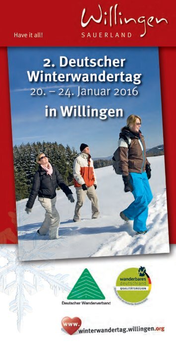 2. Deutscher Winterwandertag in Willingen