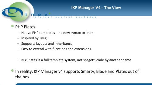 IXP Manager Workshop V4 Deep Dive