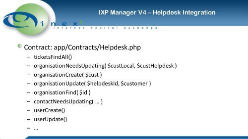 IXP Manager Workshop V4 Deep Dive