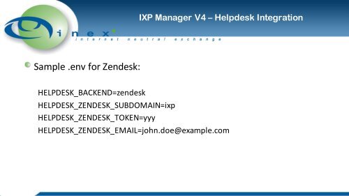 IXP Manager Workshop V4 Deep Dive