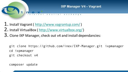 IXP Manager Workshop V4 Deep Dive