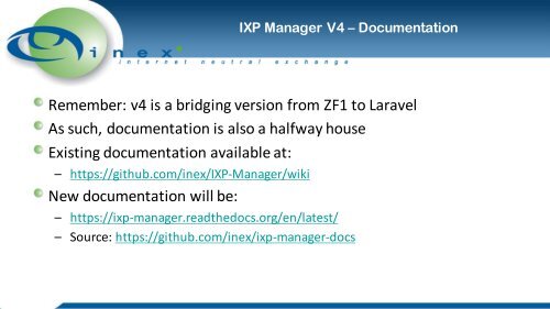 IXP Manager Workshop V4 Deep Dive