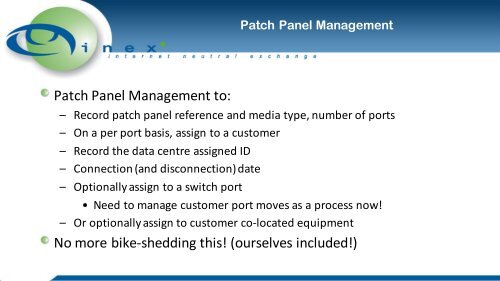 IXP Manager Workshop V4 Deep Dive