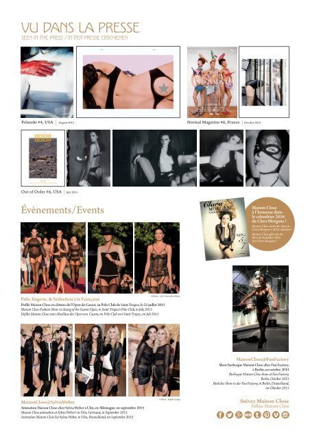 Lingerie-von Ow Freiburg Gazette No. 7. Maison Close 