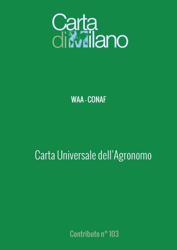 Carta Universale dell’Agronomo