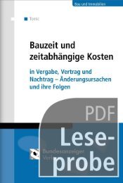 Bauzeit und zeitabhängige Kosten