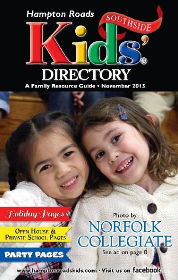 Hampton Roads Kids' Directory Southside Edition: November 2015