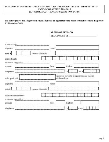 Richiesta "Buono Libro" - Liceo scientifico Boggio Lera