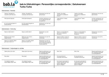 bab.la Uitdrukkingen Persoonlijke correspondentie | Gelukwensen Turks-Turks