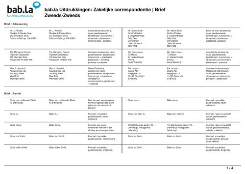 bab.la Uitdrukkingen Zakelijke correspondentie | Brief Zweeds-Zweeds