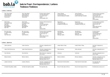 bab.la Frasi Corrispondenza | Lettera Tedesco-Tedesco