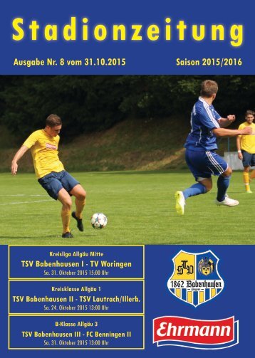 20151031 08 Stadionzeitung TSV Babenhausen - TV Woringen