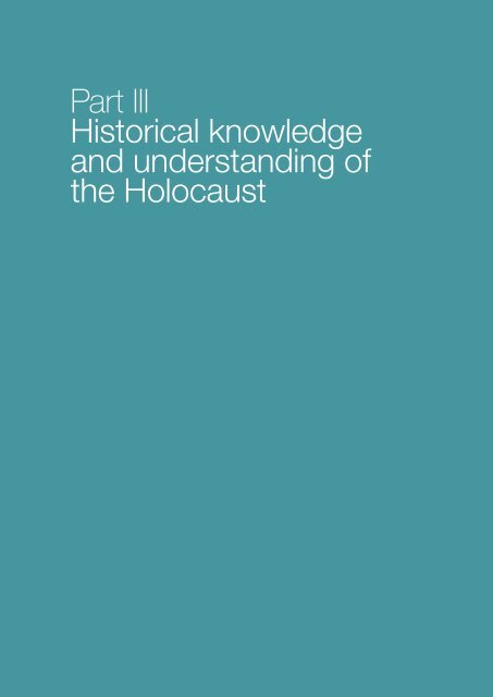 What do students know and understand about the Holocaust?