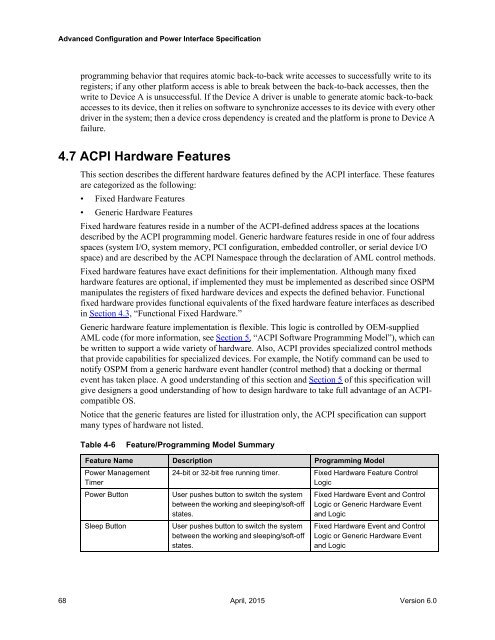 Advanced Configuration and Power Interface Specification