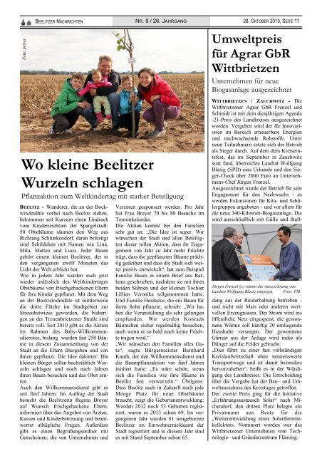 Beelitzer Nachrichten - Oktober 2015