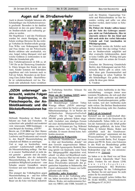 Beelitzer Nachrichten - Oktober 2015