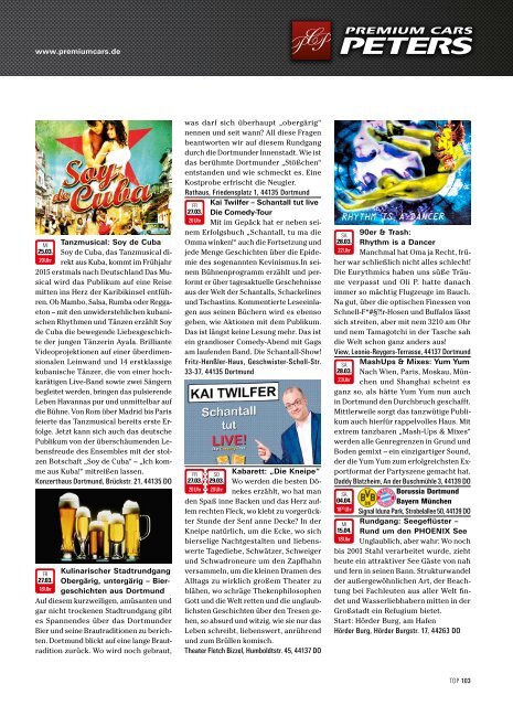 2015-01: TOP Magazin Dortmund | FRÜHJAHR