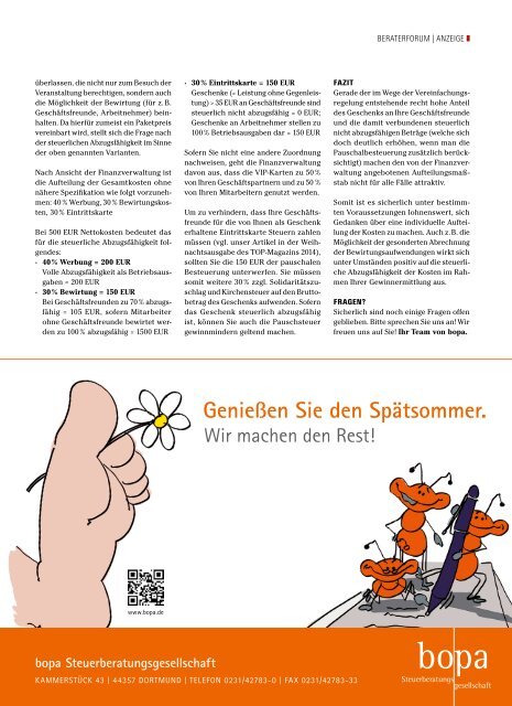 2015-02: TOP Magazin Dortmund | SOMMER