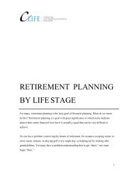 Retirement Planning by Life Stage