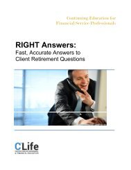 RIGHT Answers: Fast, Accurate Answers to Client Retirement Questions
