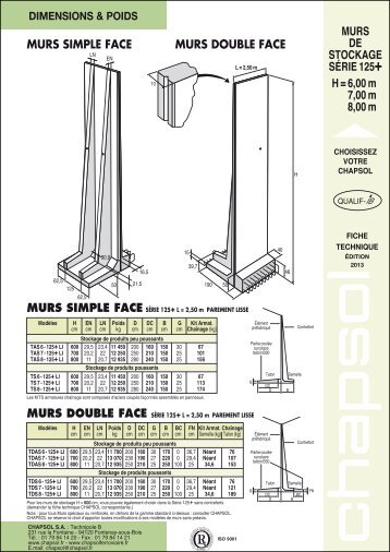 DIMENSIONS & POIDS