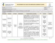 PROCEDIMIENTO DE SELECCIÓN ABREVIADA DE MENOR CUANTÍA