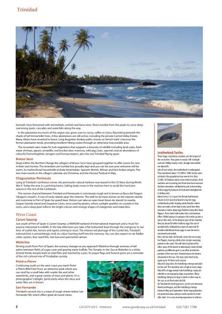 Geodyssey Trinidad and Tobago brochure for web use