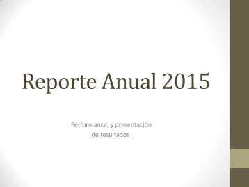 Reporte Anual 2015