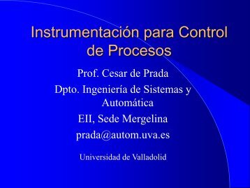 Instrumentación para Control de Procesos