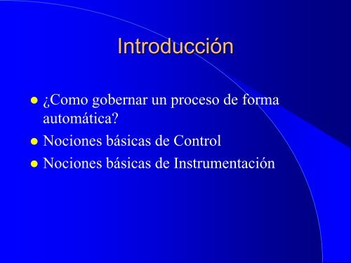 Instrumentación para Control de Procesos