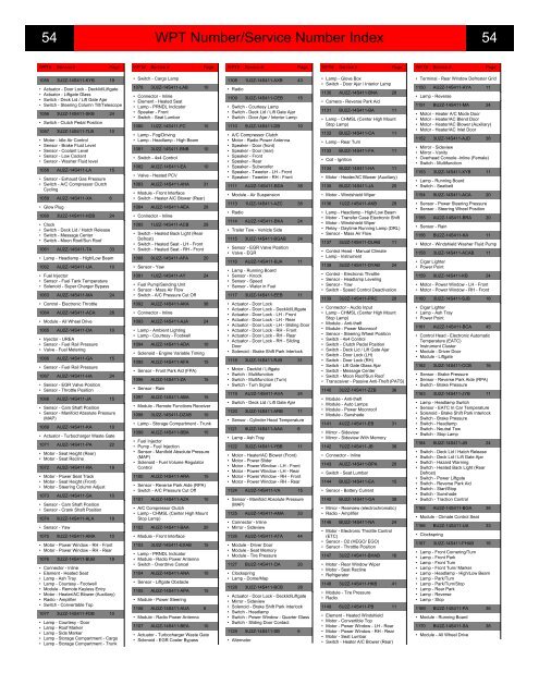 Wiring Pigtail Kits Identification Guide