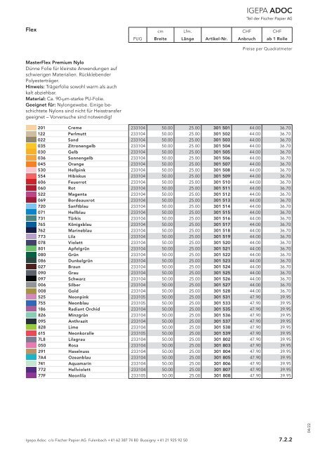 Igepa Adoc AG - Preisliste