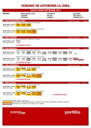 HORARIO DE AUTOBUSES LA LÍNEA